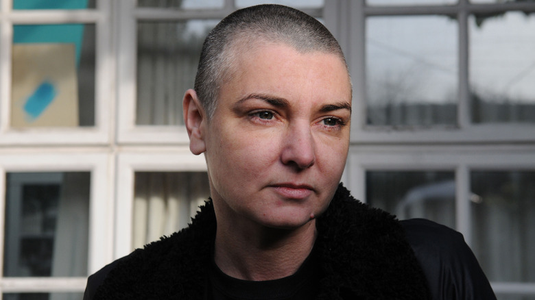 Sinéad O'Connor looking into distance