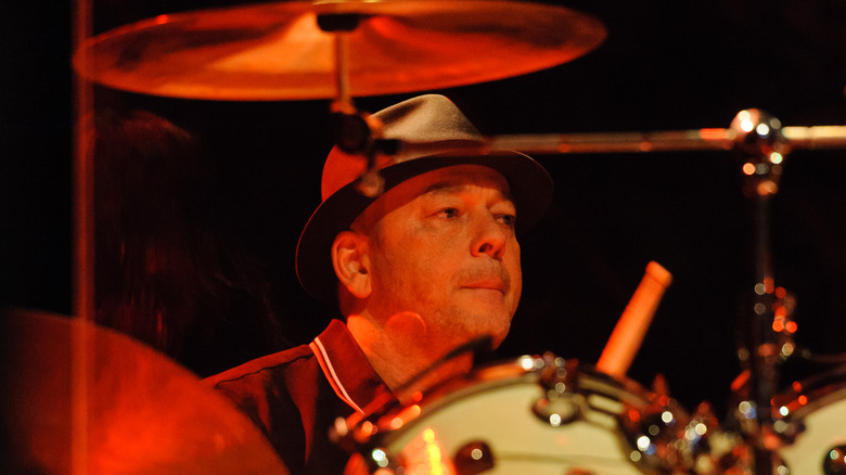 John Reynolds playing the drums