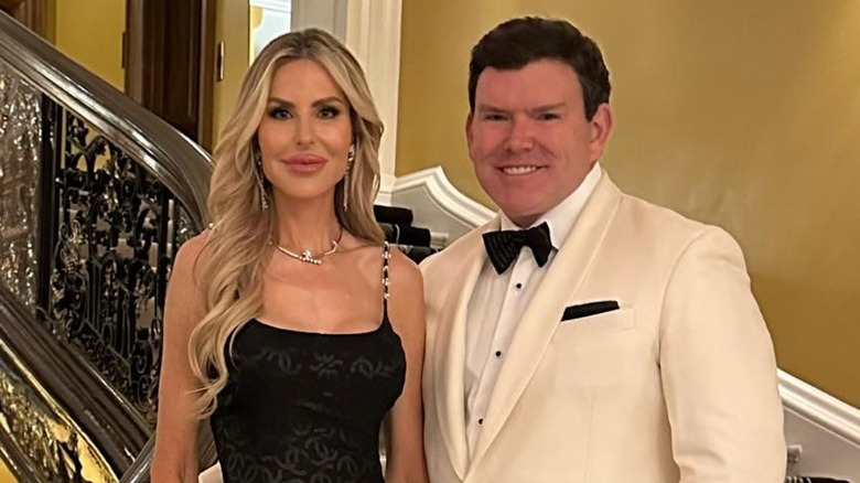 Bret Baier and Amy Hills posing