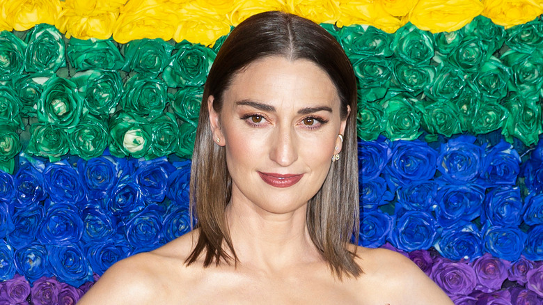 Sara Bareilles smiling red carpet