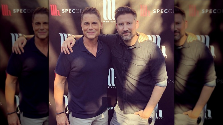 Ryan Sawtelle pictured with Rob Lowe