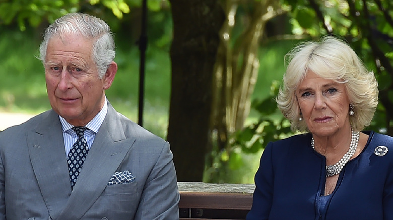 Prince Charles and Camilla sitting together