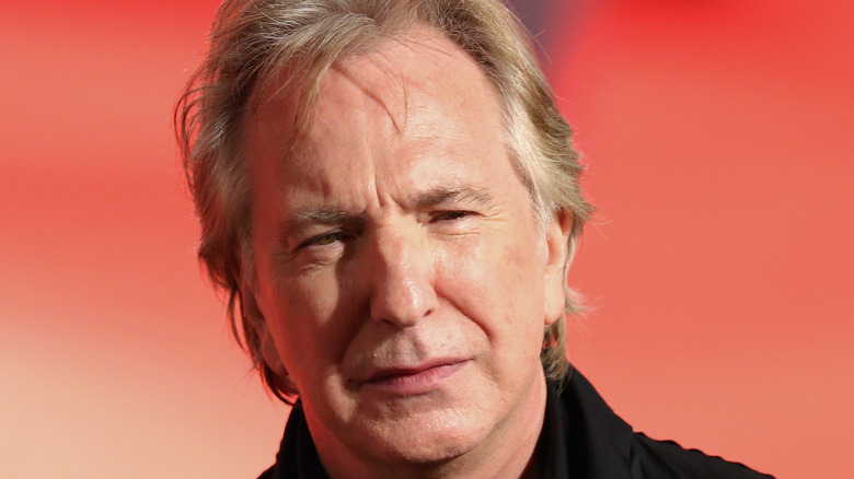 Alan Rickman looking at camera