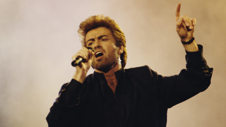 George Michael performing during the height of his career