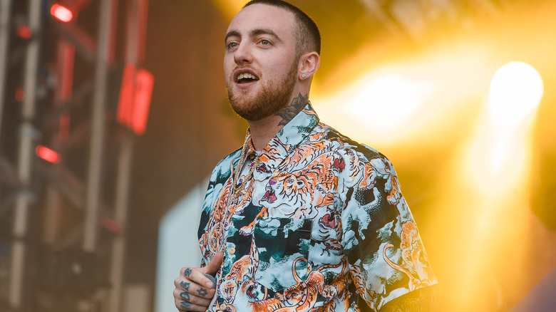 Mac Miller performing on stage