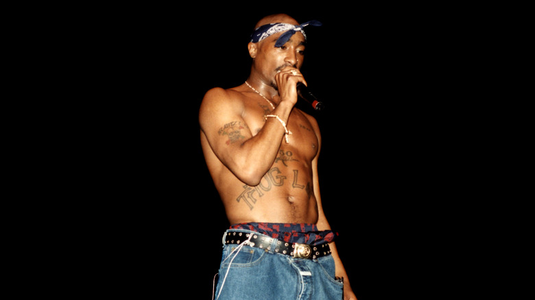 Tupac performing