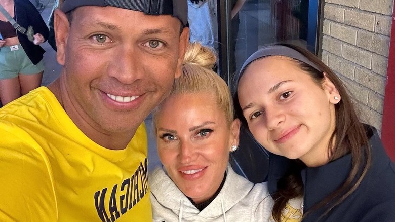 Alex Rodriguez and Jaclyn Cordeiro pose on Instagram, along with his daughter