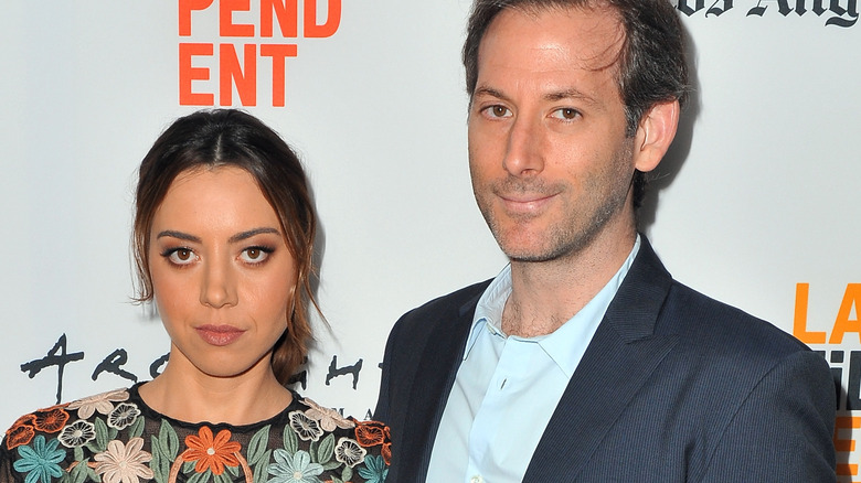 Jeff Baena and Aubrey Plaza at an event 