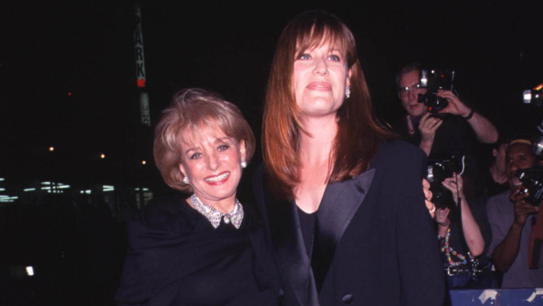 Barbara Walters posing with daughter Jacqueline Danforth