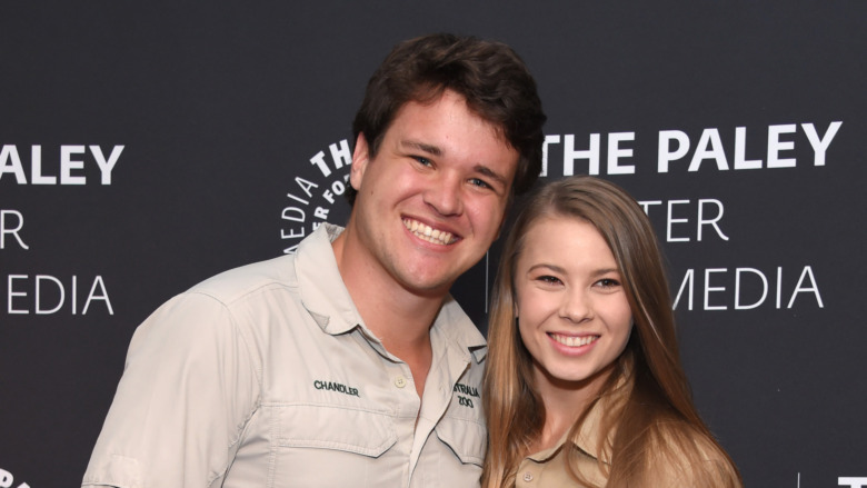 Bindi Irwin and Chandler Powell smiling