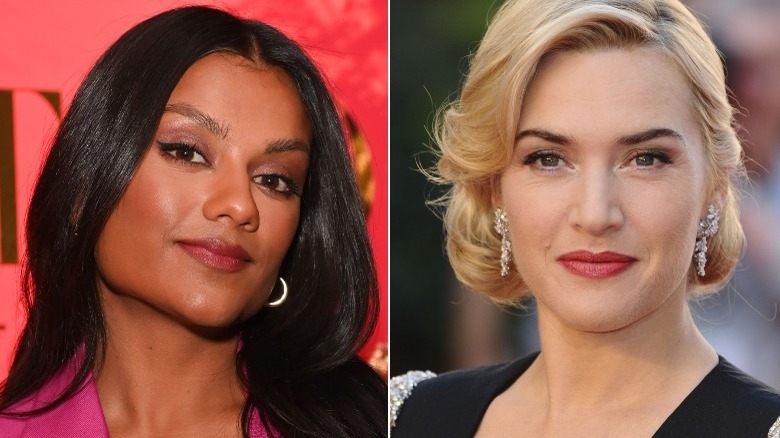 Simone Ashley and Kate Winslet side by side