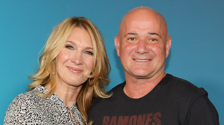 Andre Agassi and Steffi Graf smiling