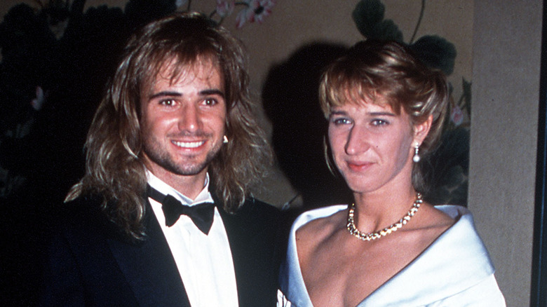 Andre Agassi and Steffi Graf at an event