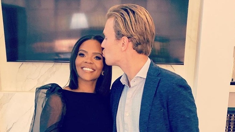 George Farmer kissing Candace Owens