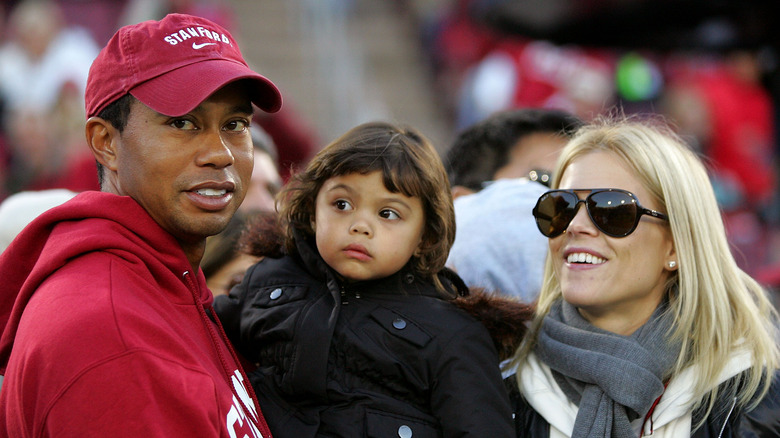 Tiger Woods, Sam Woods and Elin Nordegren