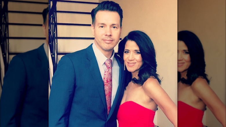 Jon Seda and Lisa Gomez posing together 