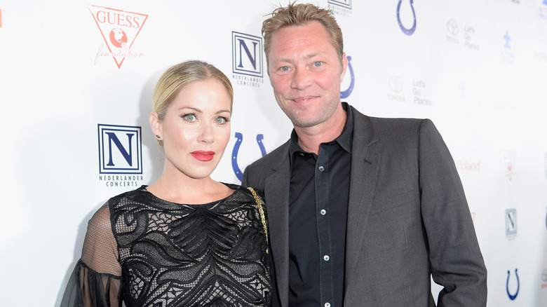 Christina Applegate and Martyn Noble on the red carpet