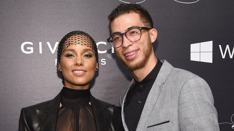 Cole Cook and Alicia Keys smiling