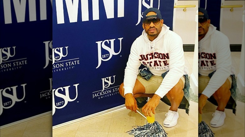 DeMarco Morgan at his alma mater Jackson State University