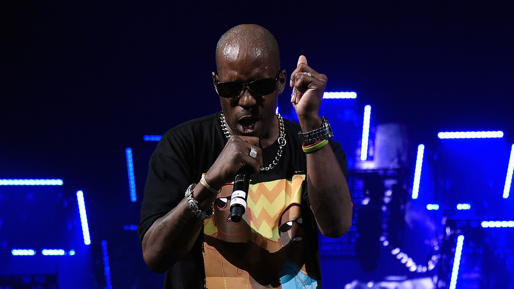 DMX performing on stage