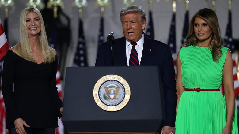 Ivanka Trump, Donald Trump, and Melania Trump at the RNC