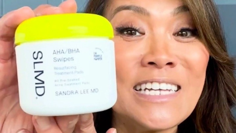 Dr. Sandra Lee with face cream