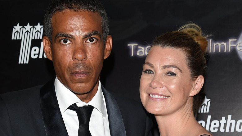 Chris Ivery and Ellen Pompeo smiling