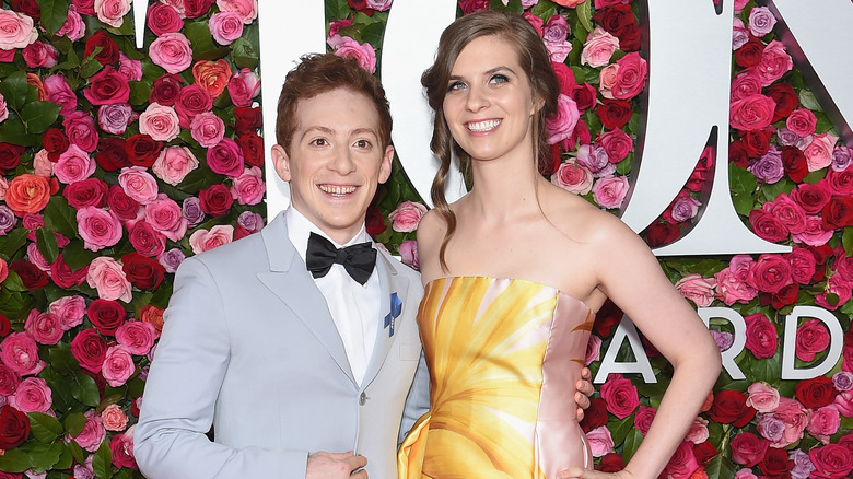 Ethan Slater and Lily Jay on the Tony Awards red carpet 