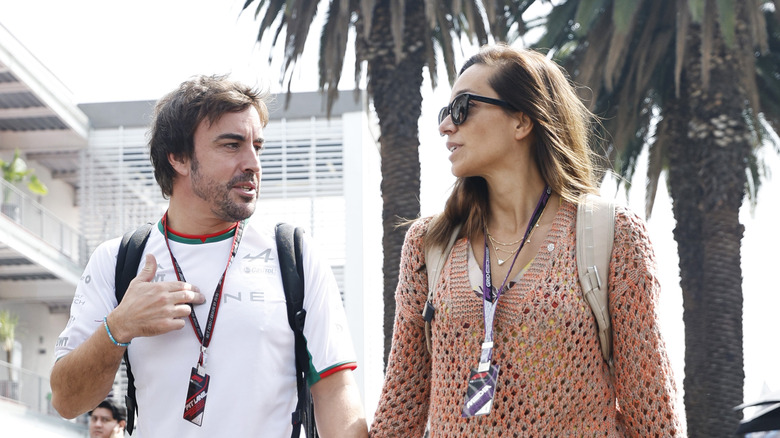 Fernando Alonso with Andrea Schlager