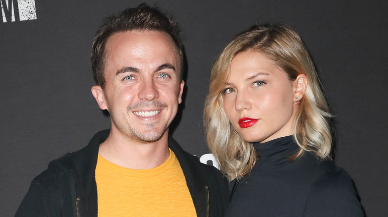 Frankie Muniz and Paige Price smile