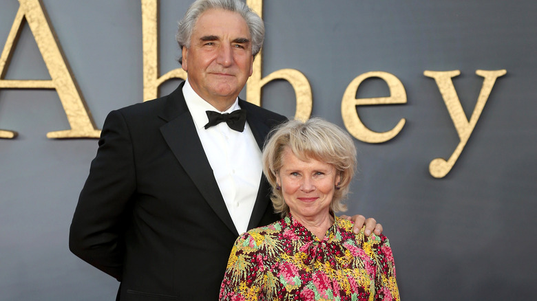 Jim Carter Imelda Staunton smiling