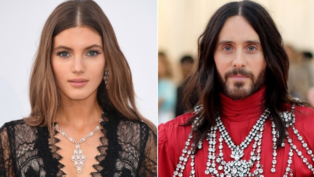 Side-by-side photos of Valery Kaufman and Jared Leto