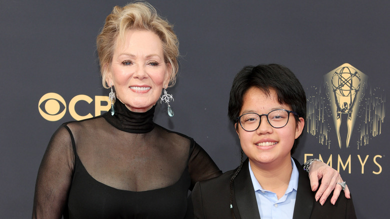 Jean Smart with son Forrest on the Emmys red carpet