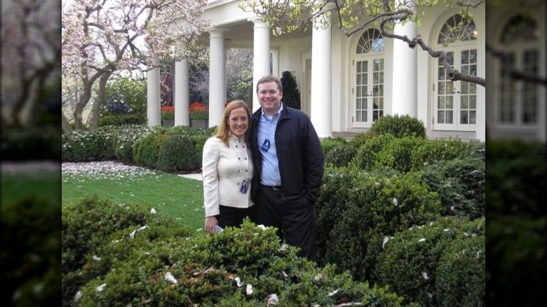 Jen Psaki, Greg Mecher posing