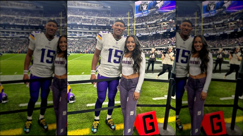 Joshua Dobbs and Jocelyn Lara posing