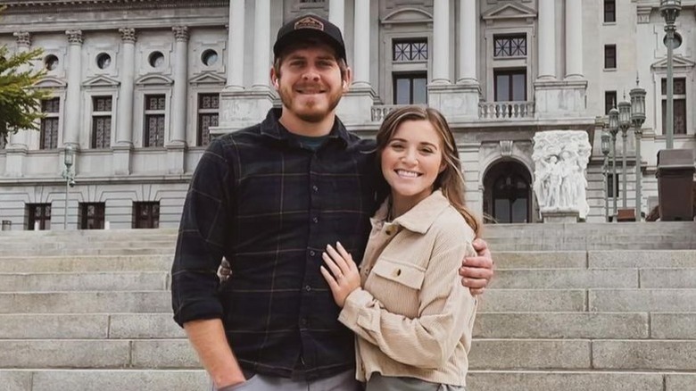 Joy-Anna Duggar and Austin Forsyth pose 