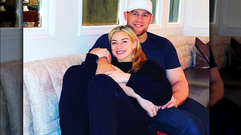 J.J. Watt holding Kealia Ohai