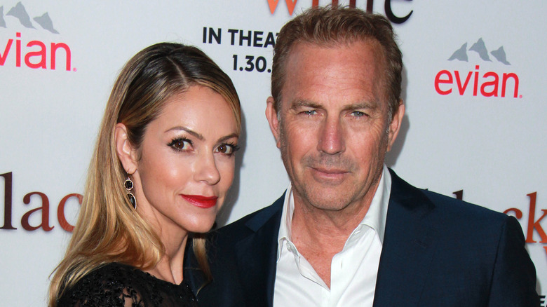 Christine Baumgartner and Kevin Costner at an event