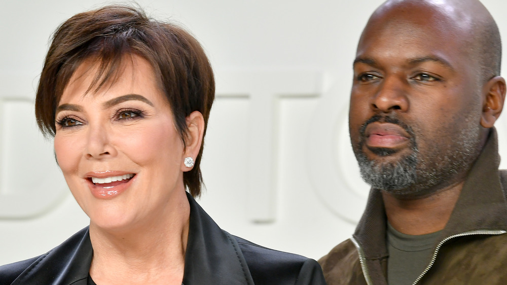 Corey Gamble and Kris Jenner attend the Tom Ford Show in 2020