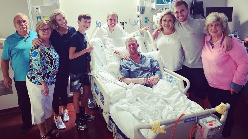 The Chrisley family visiting Kyle Chrisley in the hospital 