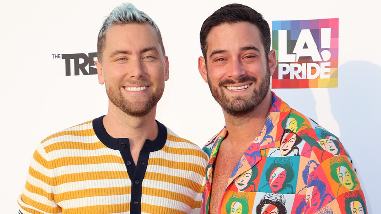 Lance Bass and Michael Turchin posing