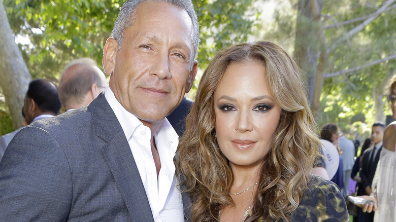 Angelo Pagan poses with Leah Remini