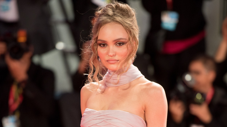 Lily-Rose Depp posing on the red carpet