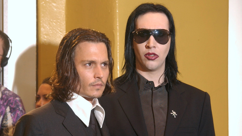 Johnny Depp, Marilyn Manson in sunglasses