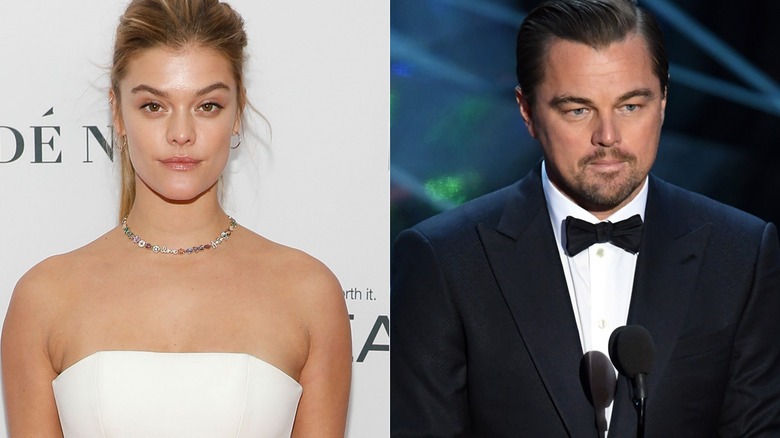 Nina Agdal Leonardo DiCaprio split image