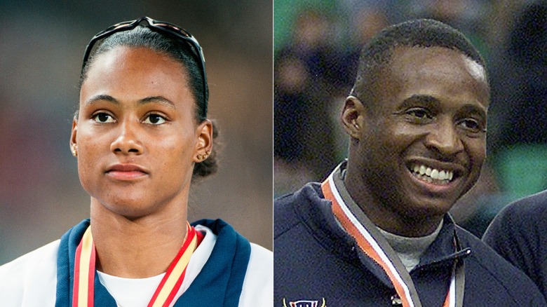 Tim Montgomery and Marion Jones smiling