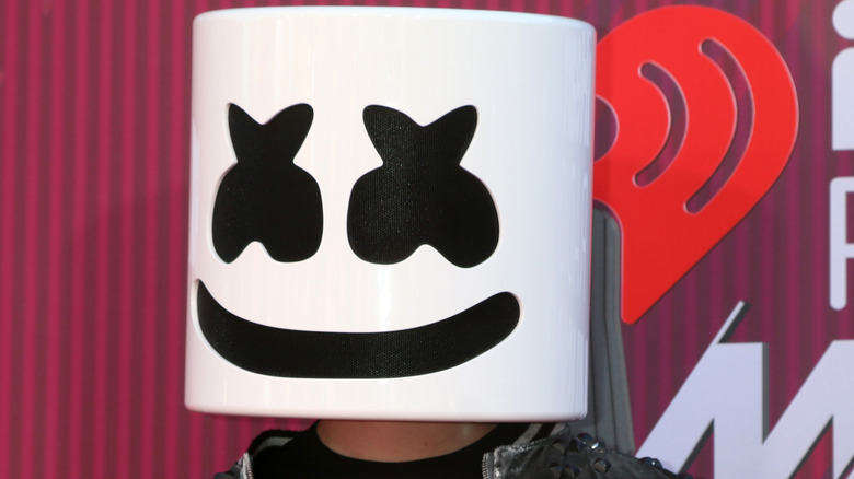 Marshmello posing on the red carpet 