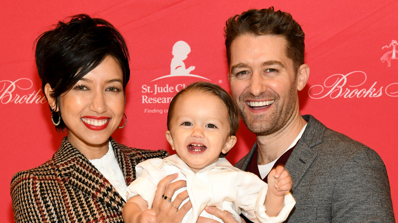 Matthew Morrison with wife and son
