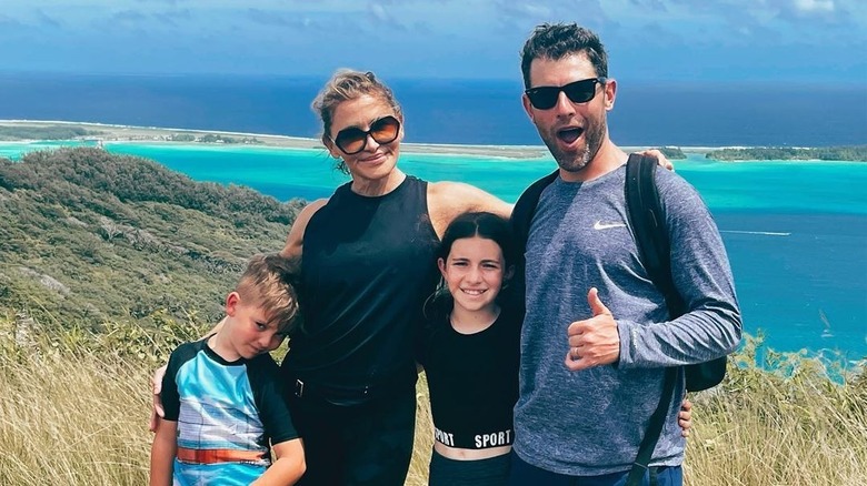 Max Greenfield posing with family