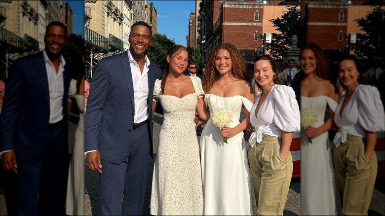 Michael Strahan, Kayla Quick, and Strahan's family